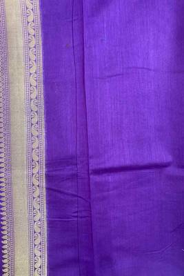 Banarasi cotton silk saree in maroon  with panboota  zari work 5