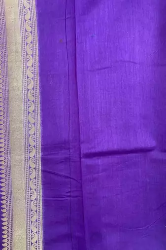 Banarasi cotton silk saree in maroon  with panboota  zari work