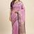Banarasi cotton silk saree in light pink with panboota  work