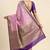 Banarasi cotton silk saree in light pink with panboota  work