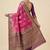 Banarasi cotton silk saree in rani pink with panboota  work