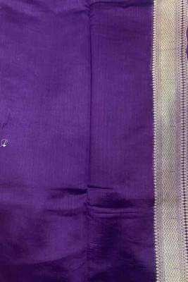 Banarasi cotton silk saree in rani pink with panboota  work 5