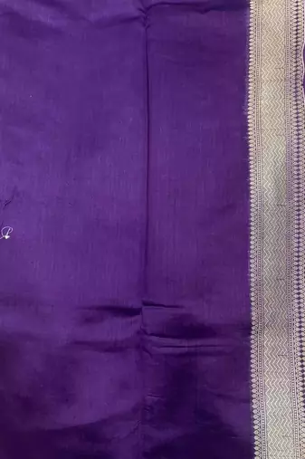 Banarasi cotton silk saree in rani pink with panboota  work