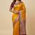Banarasi cotton silk saree in mustard with panboota  work