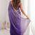 violet fendi satin double shaded sequins with zari lace work saree with blouse
