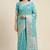 Banarasi cotton silk saree in skyblue with   zari booti   work
