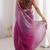 wine fendi satin double shaded sequins with zari lace work saree with blouse