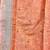 Banarasi digital print cotton silk saree in peach with   zari booti   work