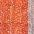 Banarasi digital print cotton silk saree in orange  with    multicolour strip  work
