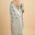 Banarasi digital print cotton silk saree in pistagreen  with zari booti  work