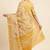 Banarasi digital print cotton silk saree in mustard with   zari booti   work