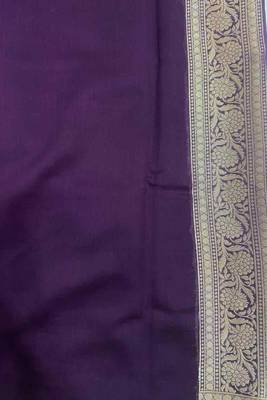 Banarasi cotton silk saree in lavender with panboota  work 5