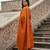 Designer orange embroidered cp vichitra ethnic suit set for women with dupatta