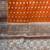 Banarasi cotton silk saree in orange with   zari booti   work