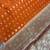 Banarasi cotton silk saree in orange with   zari booti   work