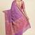 Banarasi cotton silk saree in pink with   zari booti   work