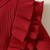 Maroon floral print ribbed cotton blend fit & flare girls dress
