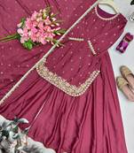 Womens  embroidery sequins work  palazzo set
