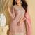 Pink floral embroidered Kurti sharara with dupatta