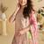 Pink floral embroidered Kurti sharara with dupatta