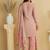 Pink floral embroidered Kurti sharara with dupatta