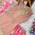 Pink floral embroidered Kurti sharara with dupatta
