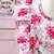 Pink floral print net fit & flare girls party dress