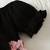 Black & pink striped cotton blend fit & flare girls dress
