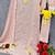 Peach color embroideried faux georgette semi stitched salwar suit