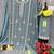 Light teal color embroideried faux georgette semi stitched salwar suit