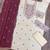Chickoo color embroideried cotton blend semi stitched salwar suit