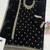 Black color embroideried faux georgette semi stitched salwar suit