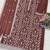 Dark peach color embroideried rangoli crush silk semi stitched salwar suit