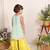 Sea green embroidered silk kurti set