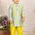 Mint green printed chanderi kurta set
