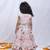 Pink embroidered leather lehenga set