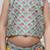 Sea green yellow printed chanderi lehenga set