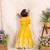 Mustard yellow embroidered chanderi lehenga set