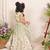 Pastel green embroidered banarasi silk lehenga set