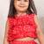 Red printed chanderi lehenga set