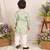Pista green embroidered silk kurta set