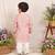 Dusty pink embroidered chanderi kurta set