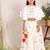 Off white embroidered organza lehenga set