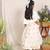 Off white embroidered organza lehenga set
