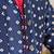 Navy blue printed chanderi kurta set