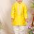 Yellow embroidered chanderi kurta set