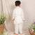 White embroidered silk kurta set