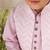 Lavender embroidered silk kurta jacket set