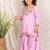 Lavender embroidered silk sharara set
