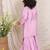 Lavender embroidered silk sharara set